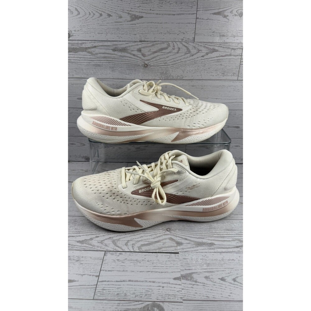 Brooks Adrenaline GTS 24 1204261B181 White 11B Womens Athletic Running Shoes #80